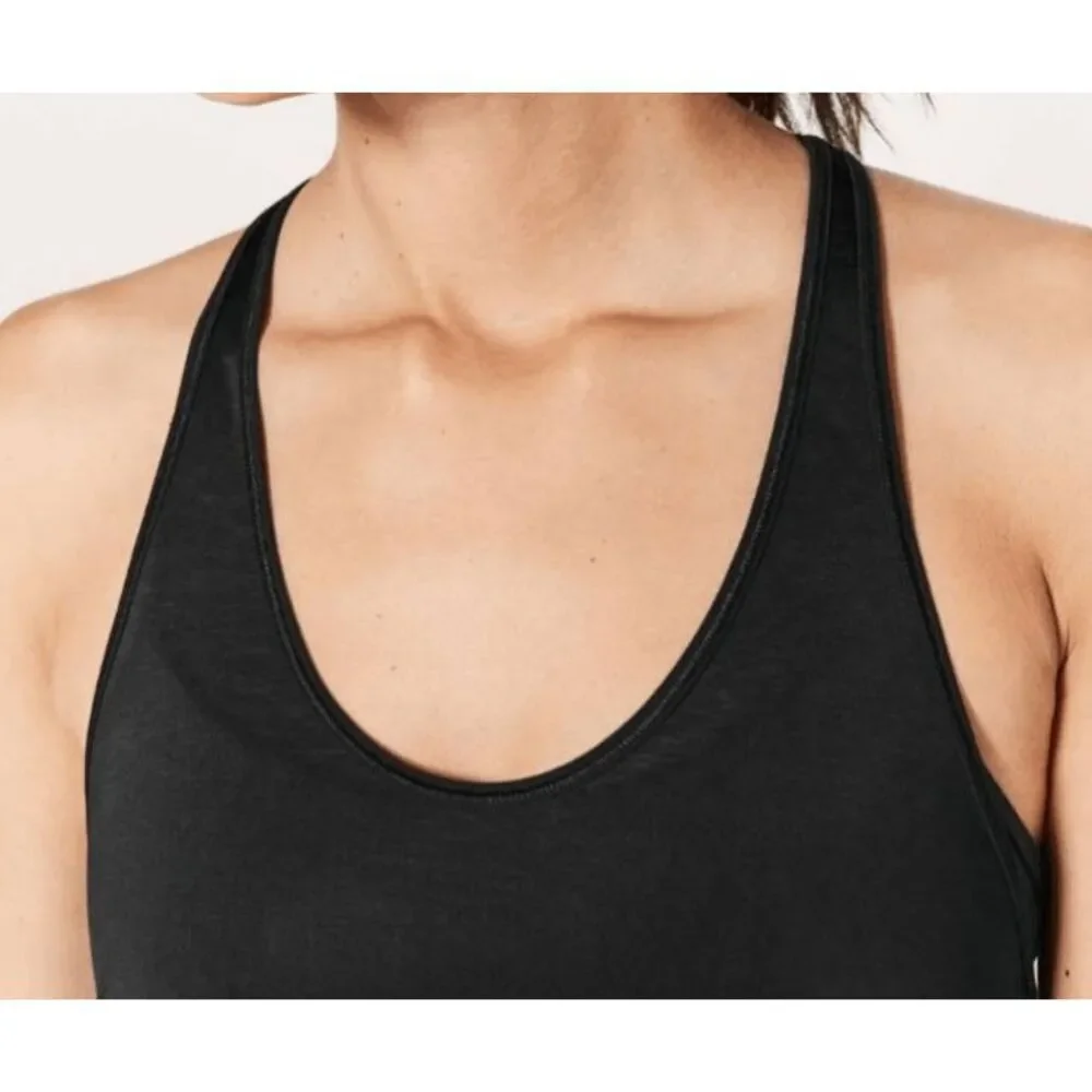 LULULEMON ATHLETICA Twist & Train Tank in Black Size 4